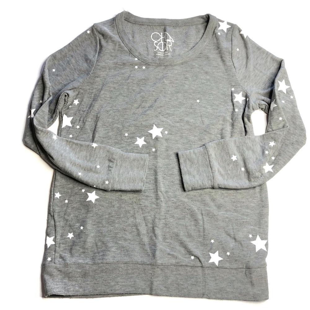 Chaser Starry Night Sweatshirt Grey White Stars